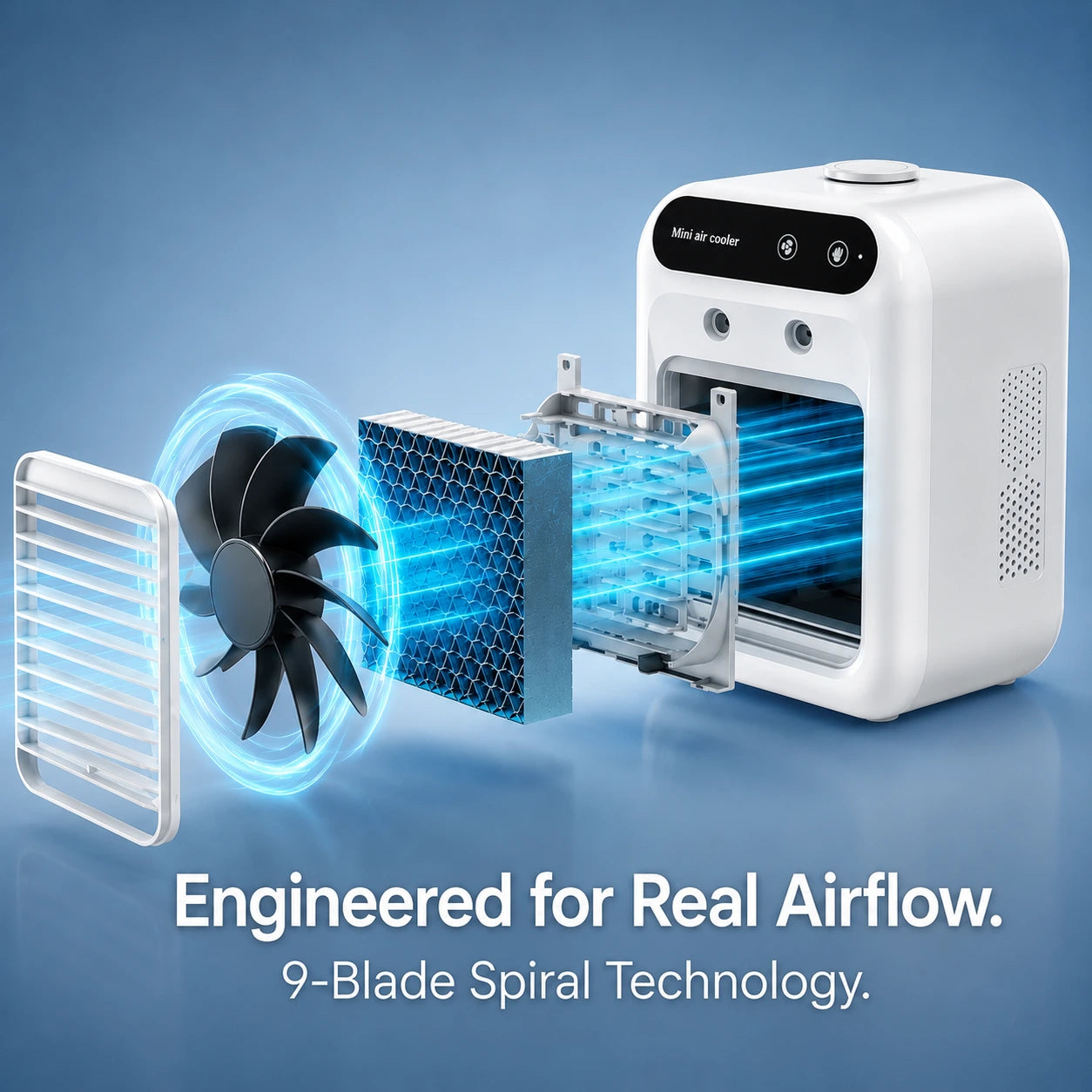 Portable 3-in-1 Air Cooler & Humidifier